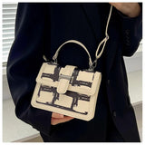 Vintage Square Handbags Shoulder Bags Pu Leather Messenger Bags