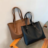 Vintage Bucket Shoulder Bag - Large Capacity Messenger Bag for Women