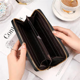 Leather Clutch Phone Bag Long Ladies Purse Wallets