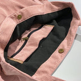 Corduroy Shoulder Bag Women Canvas Handbag Totes Schoolbag