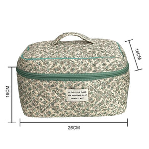 Floral Print Travel Cosmetic Bag Large Capacity Pencil Case