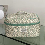 Floral Print Travel Cosmetic Bag Large Capacity Pencil Case