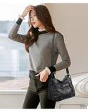 Women Shoulder Bags PU Leather Bag For Girl Female Ladies Handbags High Capacity