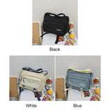 Nylon Messenger Bags Solid Crossbody Handbags Pockets Large Capacity