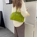 Retro Leather Shoulder Bag for Women Large Capacity Clutch Wallet Totes