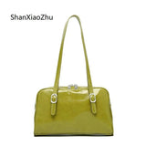 Retro Leather Shoulder Bag for Women Large Capacity Clutch Wallet Totes