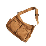 Canvas Big Size Handbag High Street Hip Hop Zipper Messenger Bag