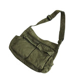 Canvas Big Size Handbag High Street Hip Hop Zipper Messenger Bag