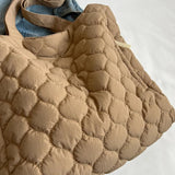 Quilted Underarm Bag Large Capacity Winter Top-handle Bag