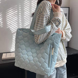Quilted Underarm Bag Large Capacity Winter Top-handle Bag