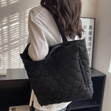 Quilted Underarm Bag Large Capacity Winter Top-handle Bag