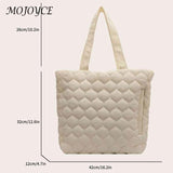 Quilted Ladies Shopper Bag Large Capacity Winter Underarm Bag