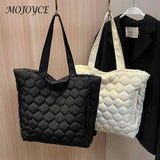 Quilted Ladies Shopper Bag Large Capacity Winter Underarm Bag