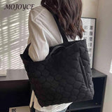 Quilted Ladies Shopper Bag Large Capacity Winter Underarm Bag