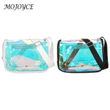 Clear PVC Crossbody Bag Transparent Phone Purse Solid Shoulder Bag