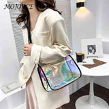 Clear PVC Crossbody Bag Transparent Phone Purse Solid Shoulder Bag