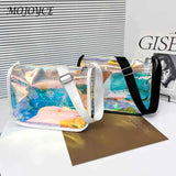Clear PVC Crossbody Bag Transparent Phone Purse Solid Shoulder Bag