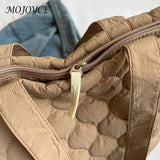 Quilted Ladies Shopper Bag Large Capacity Winter Casual Hand Bags Cotton-Padded