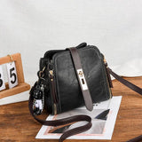 Vintage PU Leather Women's Small Bag Large Capacity Shoulder Messenger Bag