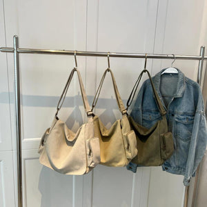 Canvas Shoulder Bag Women's Cross Body Handbag Tote Messenger Rucksack