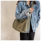 Canvas Shoulder Bag Women's Cross Body Handbag Tote Messenger Rucksack