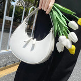 Women's Underarm Bag Solid Shoulder Hobo Messenger Purse PU Leather Handbag