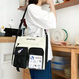 Waterproof Canvas Handbags Shoulder Bag Bags Women Youth Girls Casual Tote Bag
