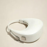 Summer Half-moon Underarm Bag for Women PU Leather Shoulder Bag