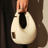 Summer Half-moon Underarm Bag for Women PU Leather Shoulder Bag