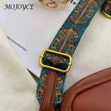 Quilted PU Leather Camera Shoulder Bag Prints Wide Strap Rhombus Pattern