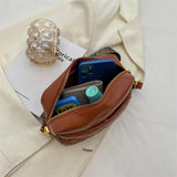 Quilted PU Leather Crossbody Sling Bag Prints Wide Strap Crossbody Bag