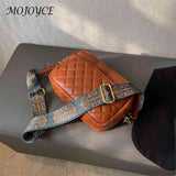 Retro Shoulder Crossbody Bag Prints Wide Strap PU Leather Camera Shoulder Bag