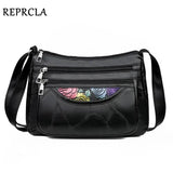 Patchwork PU Shoulder Bag Big Capacity Crossbody Handbag for Women