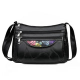 Patchwork PU Shoulder Bag Big Capacity Crossbody Handbag for Women