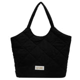 Quilted Rhombic Lattice Underarm Bag Large Capacity Vintage Tote