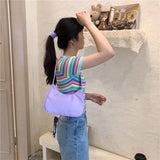 Candy Women Nylon Hobo Shoulder Bag Large Capacity Armpit Clutch Purse