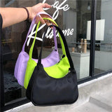 Candy Women Nylon Hobo Shoulder Bag Large Capacity Armpit Clutch Purse