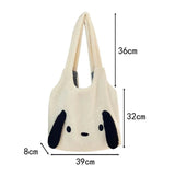 Fluffy Underarm Bag Animal Pattern Large Capacity Casual