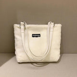 Winter Plush Shoulder Bag Ladies Handbags Large Capacity Top Handle Bag