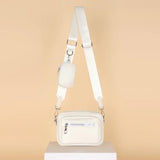 Women Messenger Handbag Leather Crossbody Bag with Small Purse