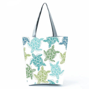 Starfish Print Large Shoulder Bag Women's Tote Handbag