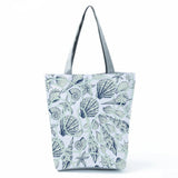 Starfish Print Large Shoulder Bag Women's Tote Handbag