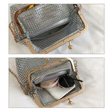 Sequin Evening Clutch Crossbody Party Shoulder Bags Handbag Shell Shape