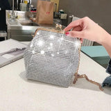 Sequin Evening Clutch Crossbody Party Shoulder Bags Handbag Shell Shape