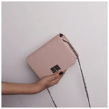 Women Messenger Bag Square Bag Cloth Pattern Turn Lock Mini Bag