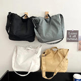 Canvas Bags for Women Handbag Ladies Shoulder Bag Large Capacity Solid Shopper