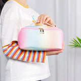 Colorful Wavy Gradient PU Leather Make Up Bag