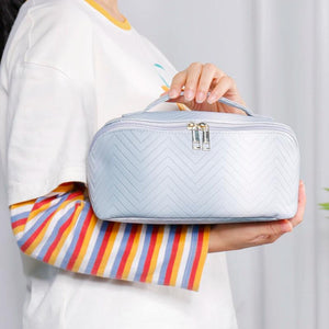 Colorful Wavy Gradient PU Leather Make Up Bag
