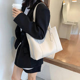 Classic Daily Shoulder Bags Women Waterproof PU Leather Handbag