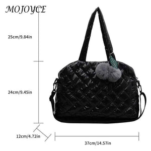Quilted Shoulder Bag Large Capacity Travel Crossbody Bag